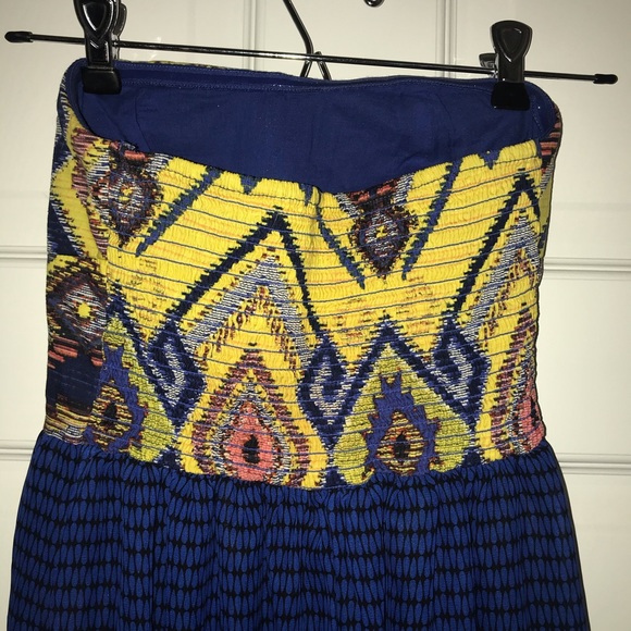 Strapless Maxi Dress with Slits - Picture 6 of 8